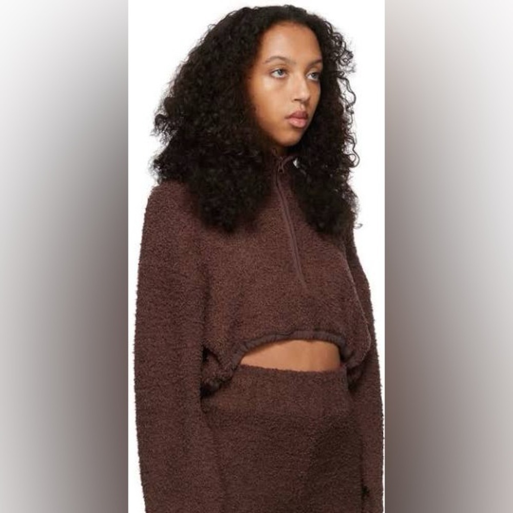 SKIMS cozy knit cropped hoodie